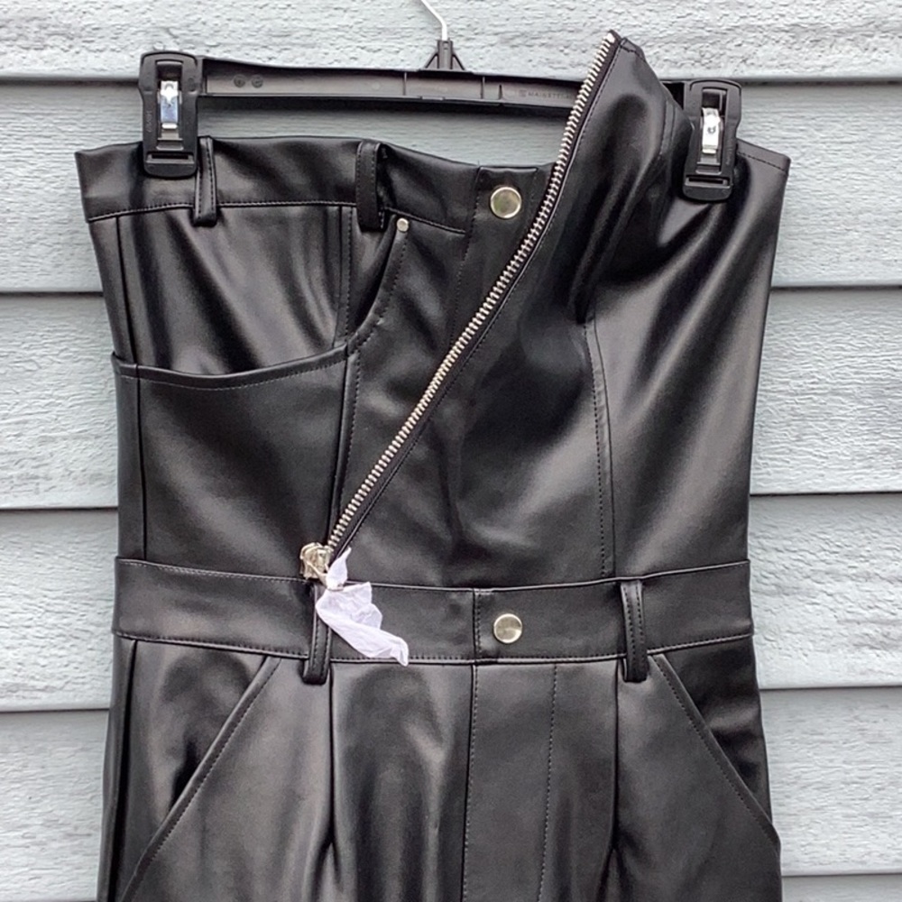 Black Leather Jumpsuit - Picture 6 of 15